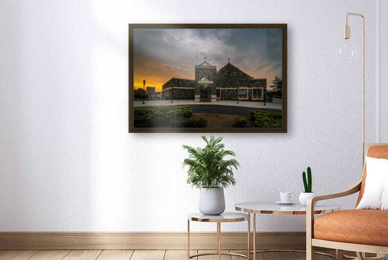 Cloudy Sunset at Church by Deb Beausoleil